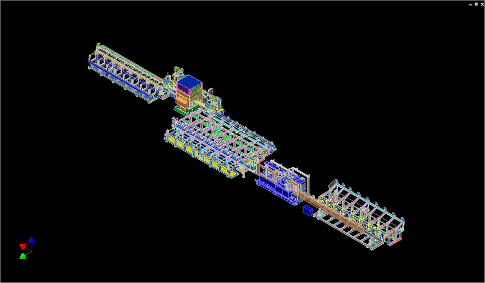 ROUND BAR PEELING MACHINE 3D Drawing